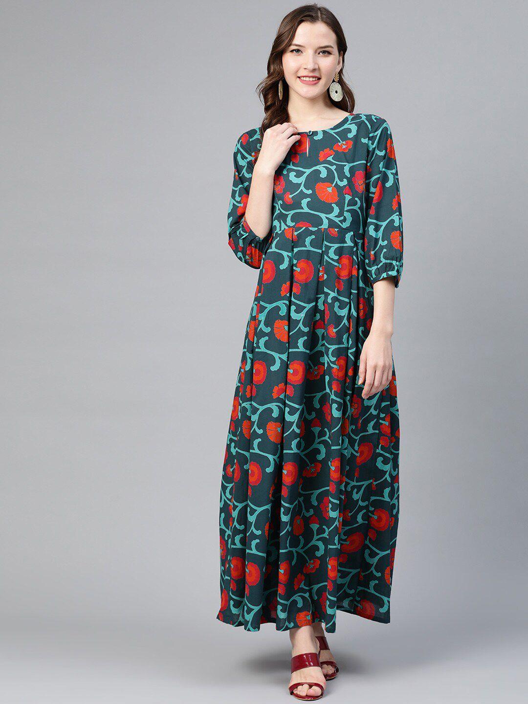 idalia floral printed maxi dress