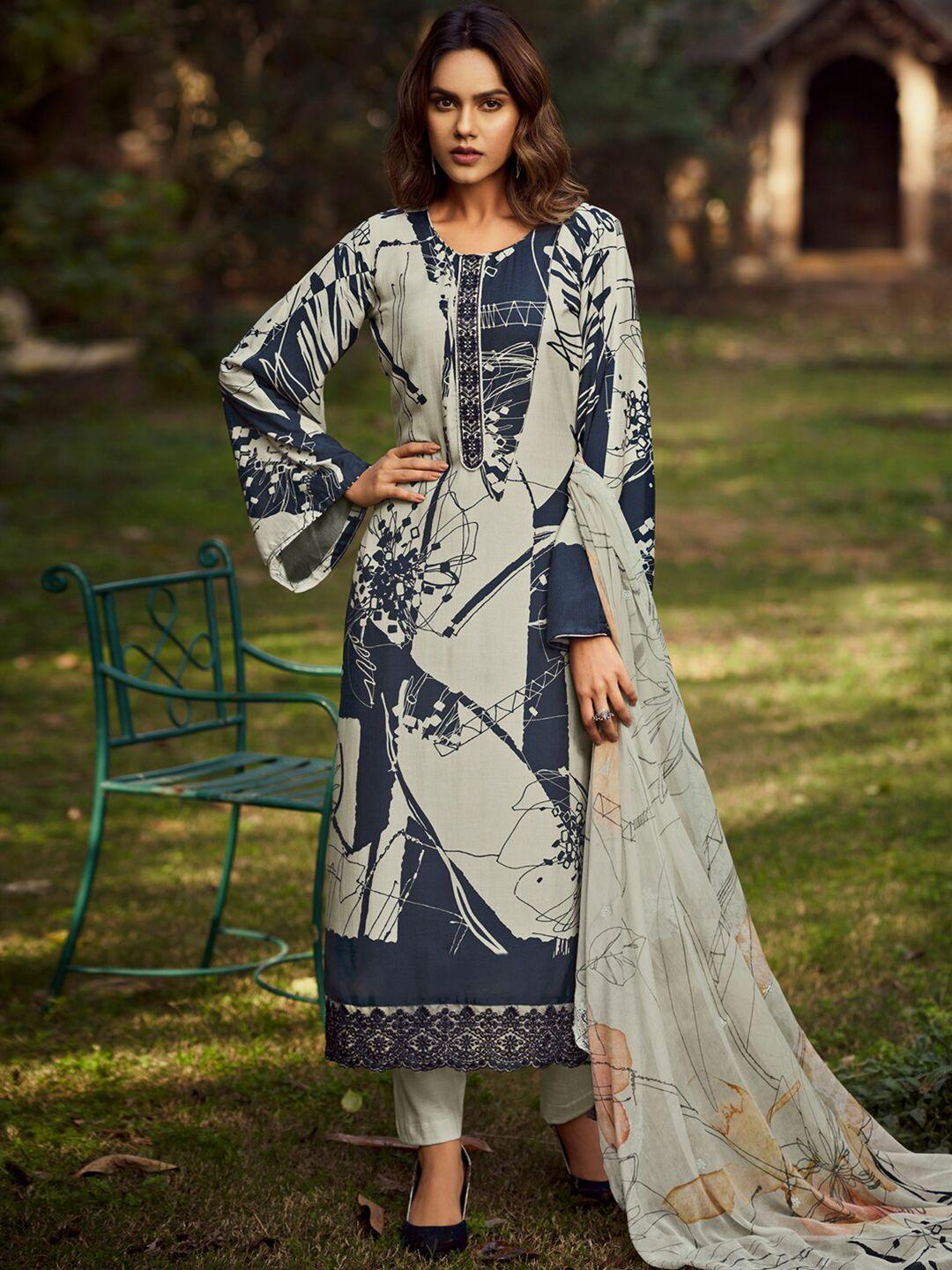 stylee lifestyle digital printed pure silk unstitched dress material