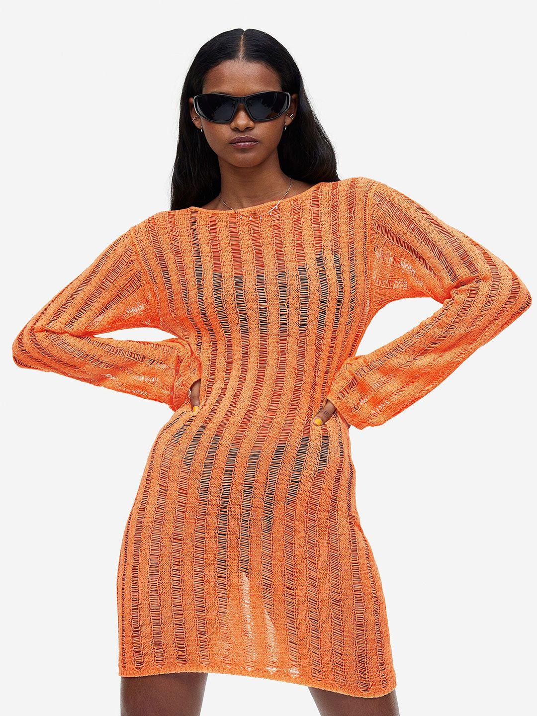 h&m textured-knit dress