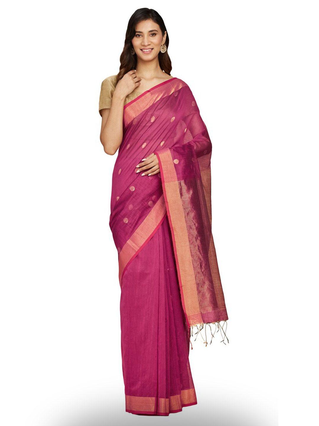 fabindia geometric woven design jamdani saree