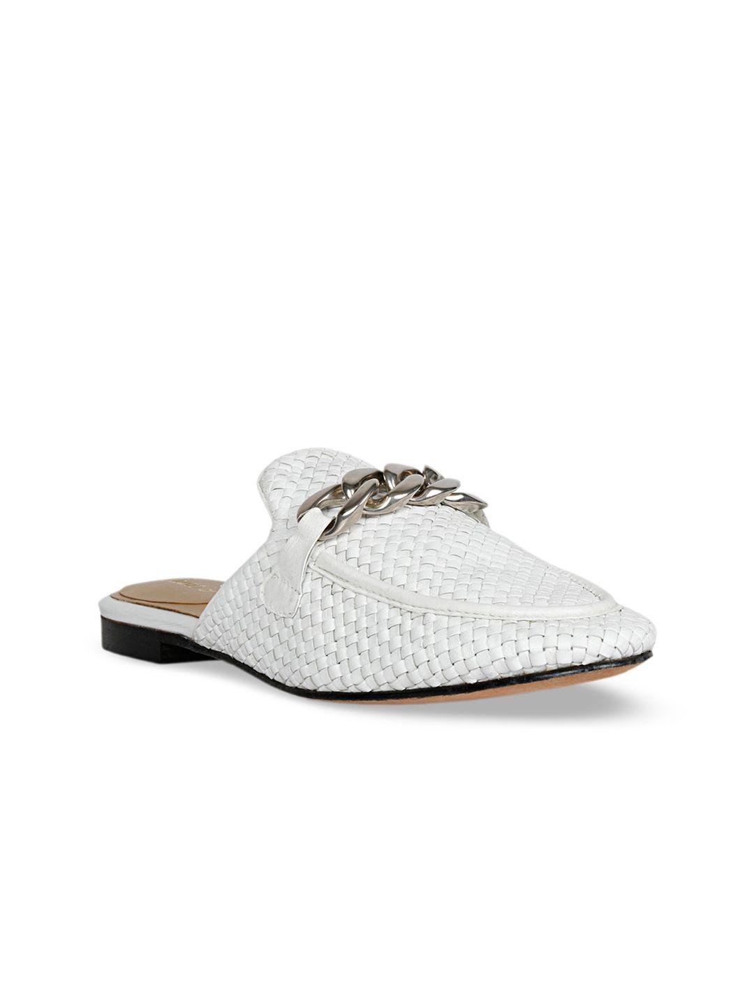 saint g women textured genuine leather mules