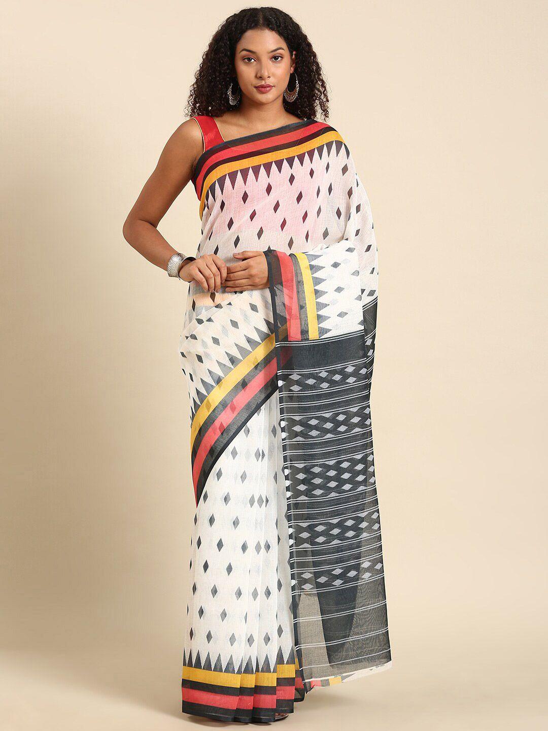 anouk geometric printed saree