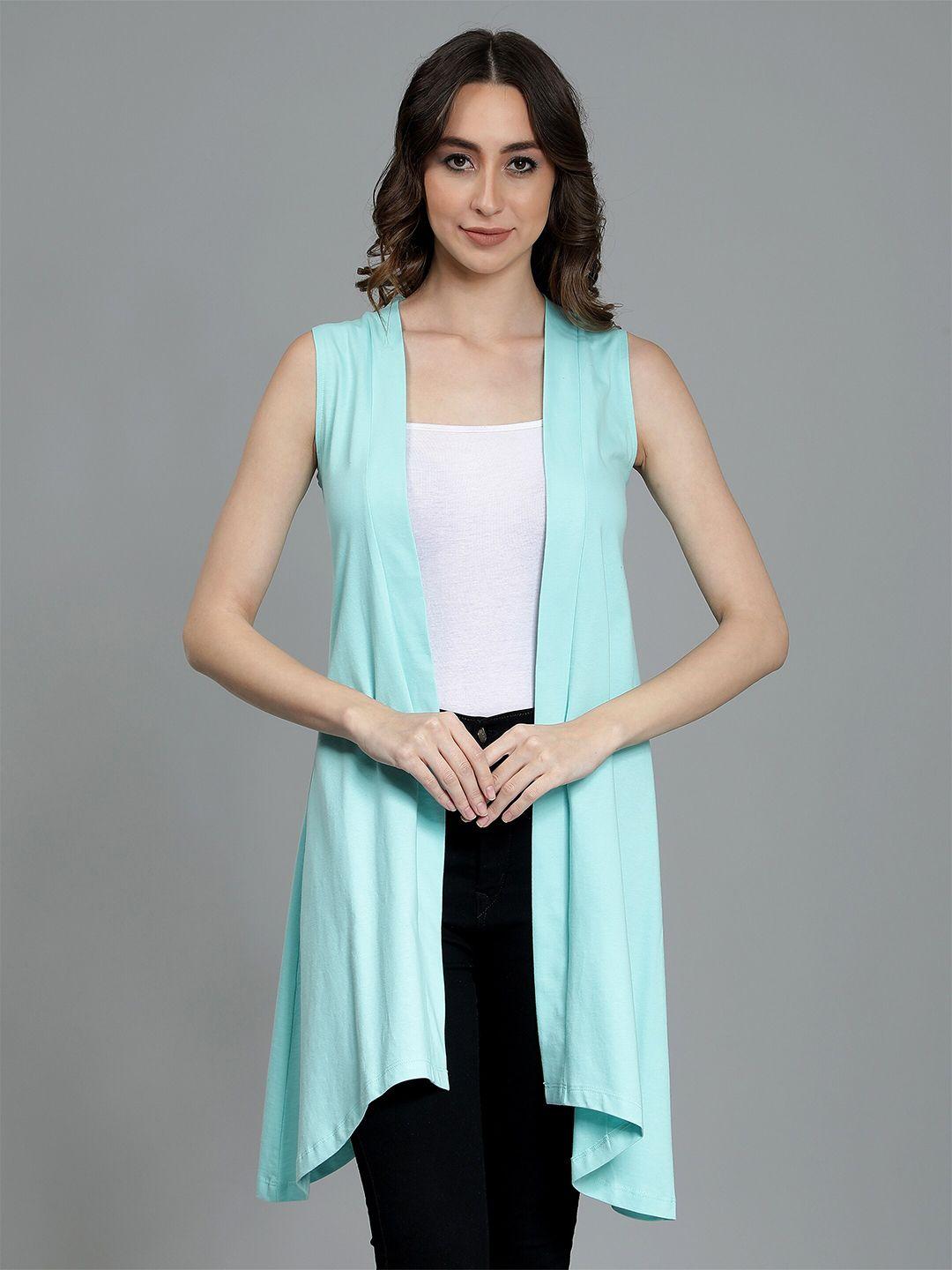 nimble open front sleeveless longline pure cotton shrug