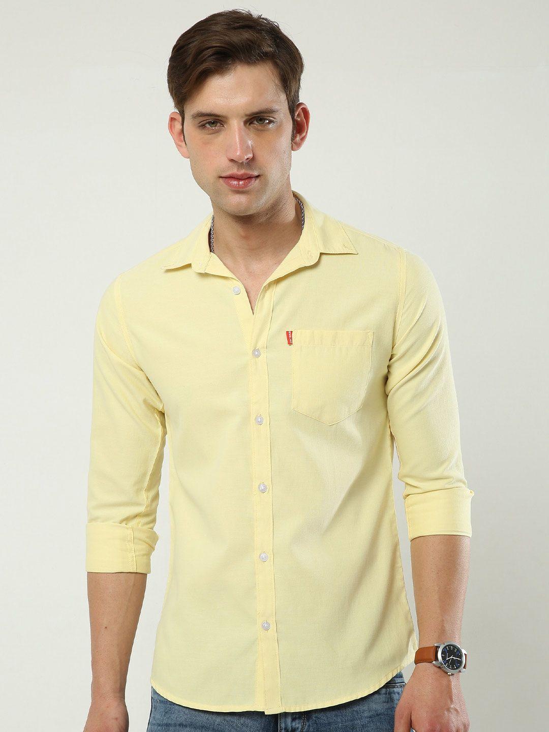 reslag slim fit opaque casual cotton shirt