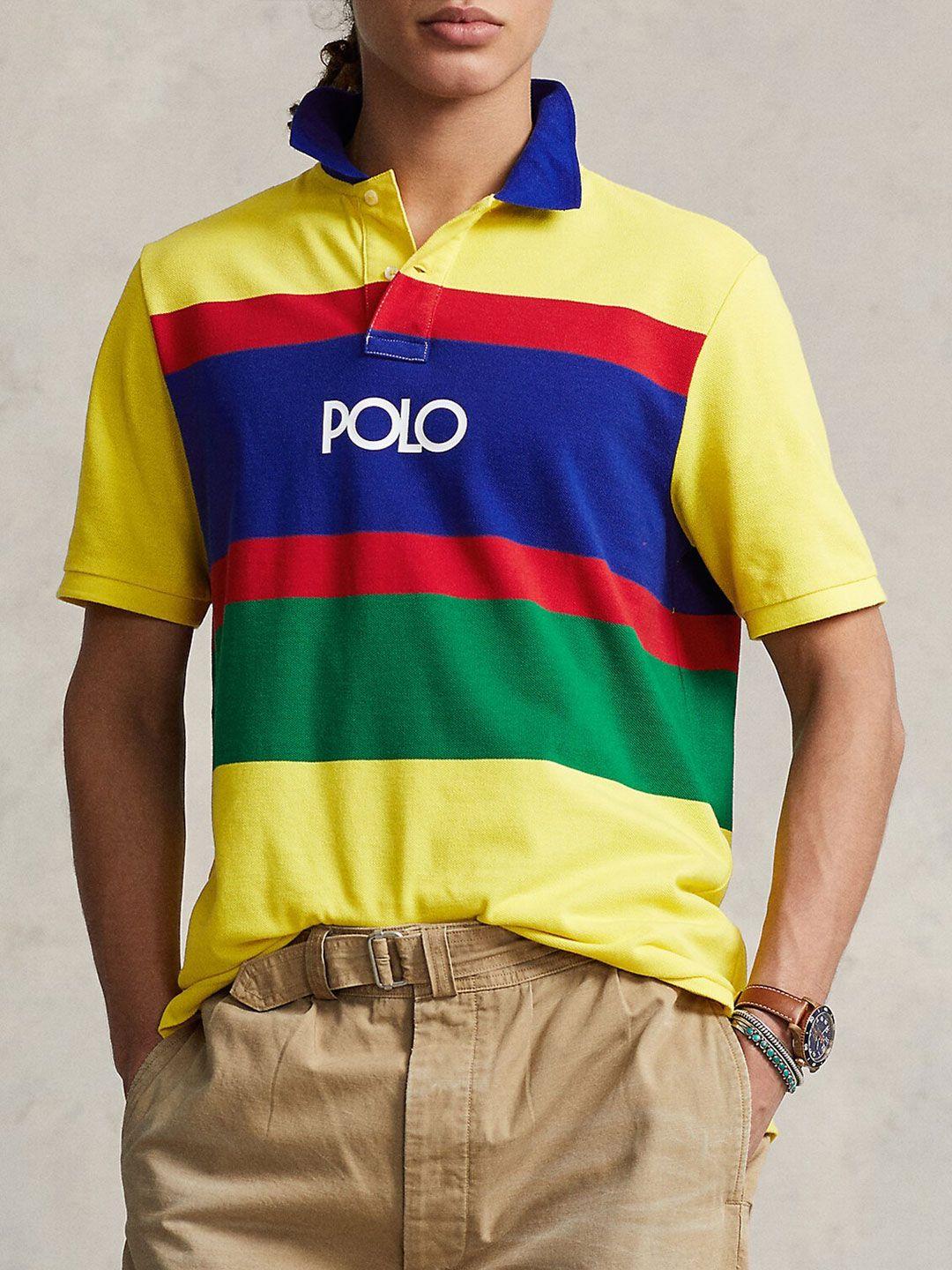 polo ralph lauren classic fit colourblocked cotton t-shirt