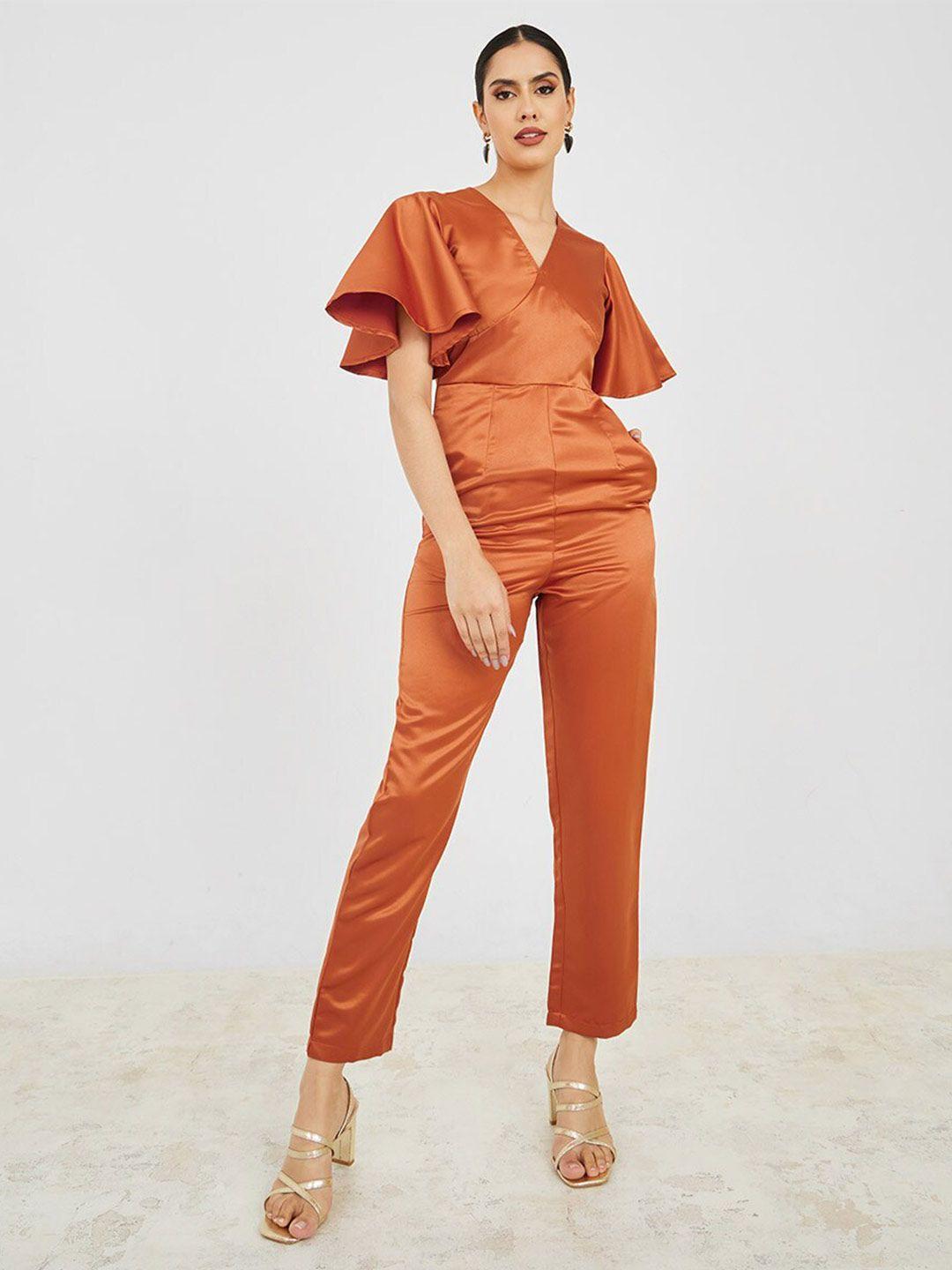 styli flared sleeves basic jumpsuit