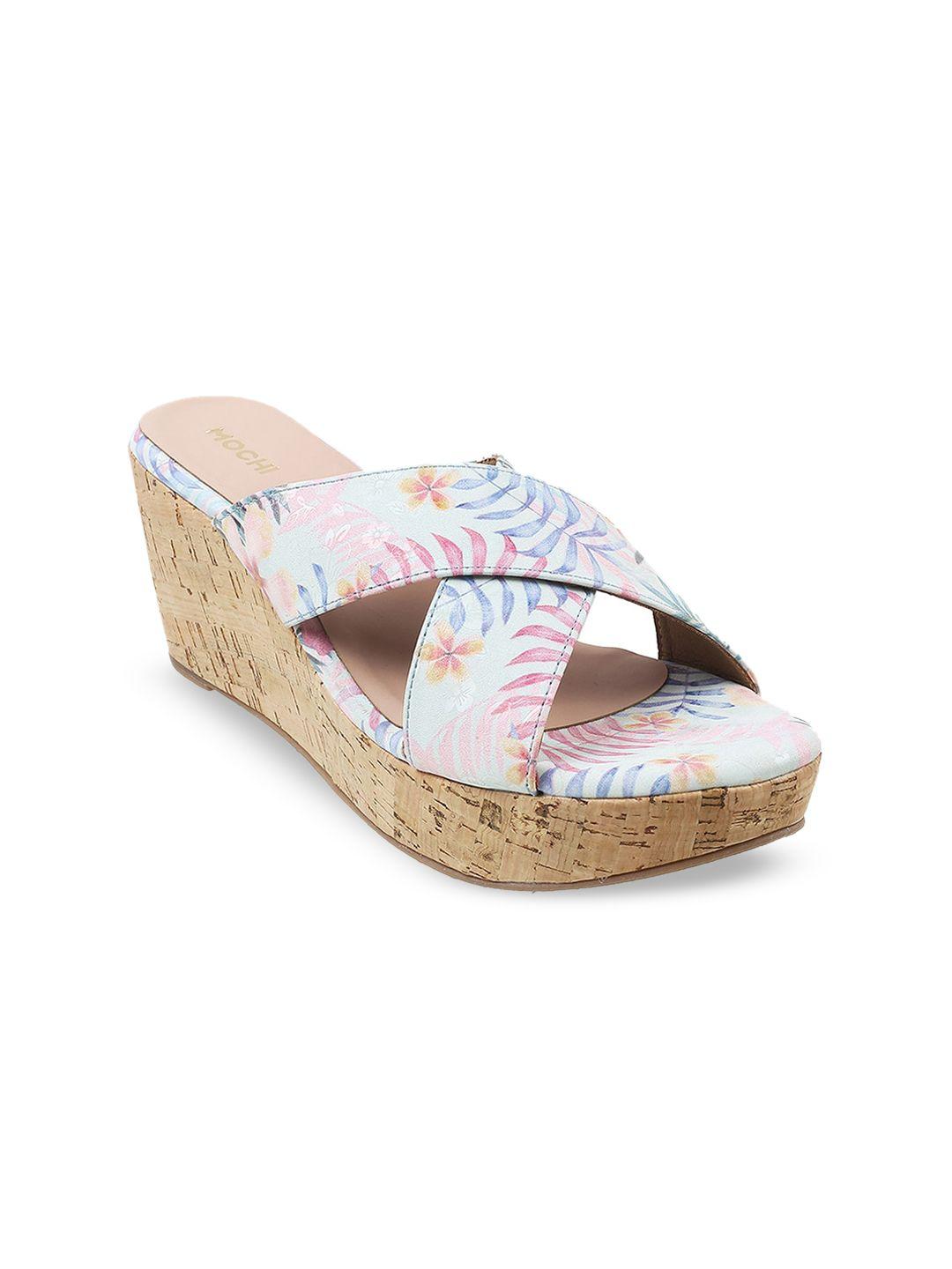 mochi printed wedge heels