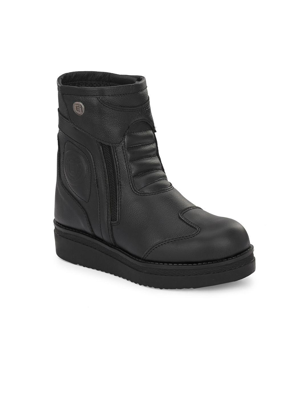 eego italy women textured leather biker boots