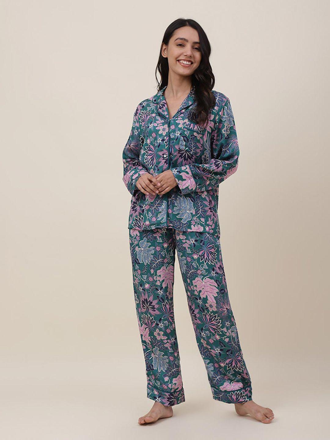 fabindia tropical printed shirt and pyjamas