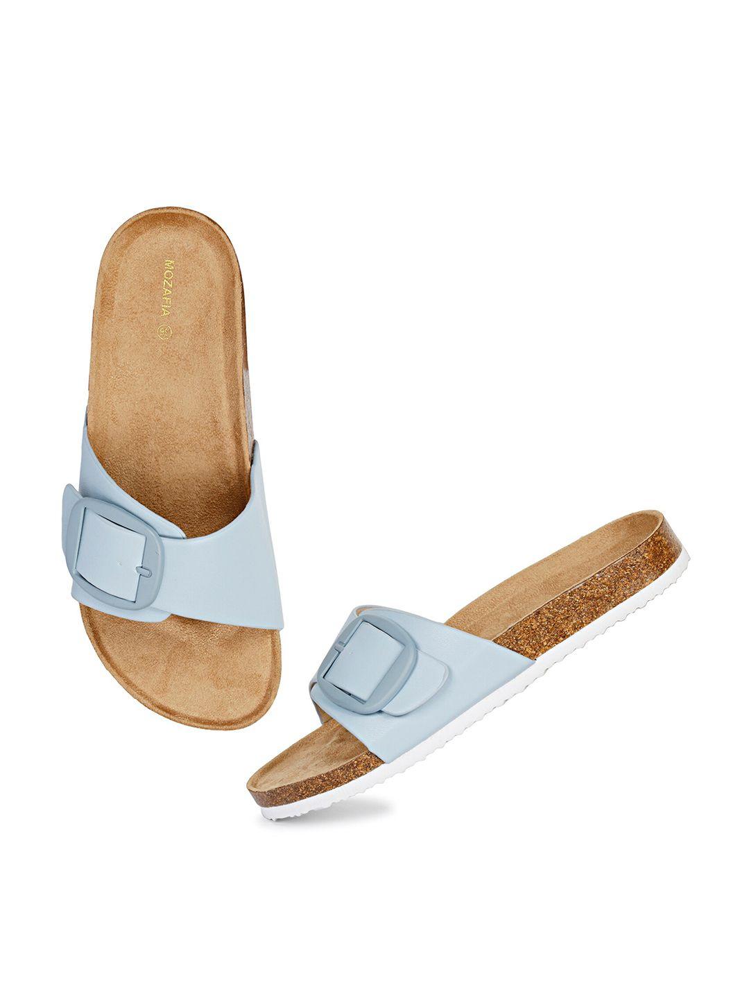 mozafia buckled open toe flats