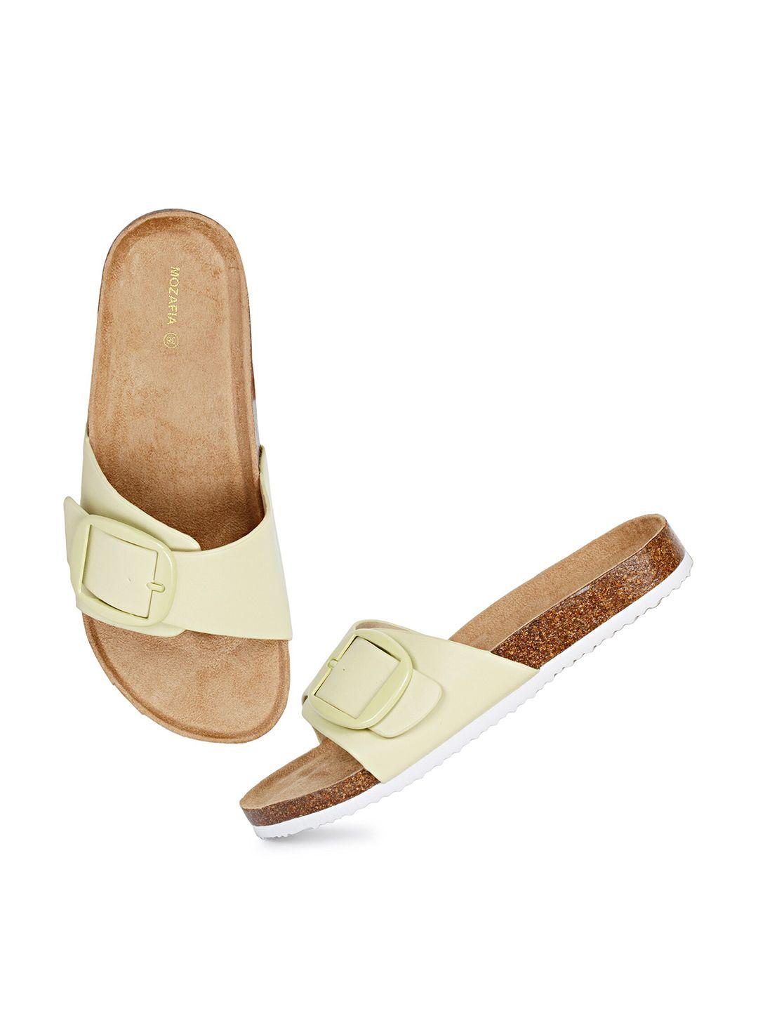 mozafia buckled open toe flats