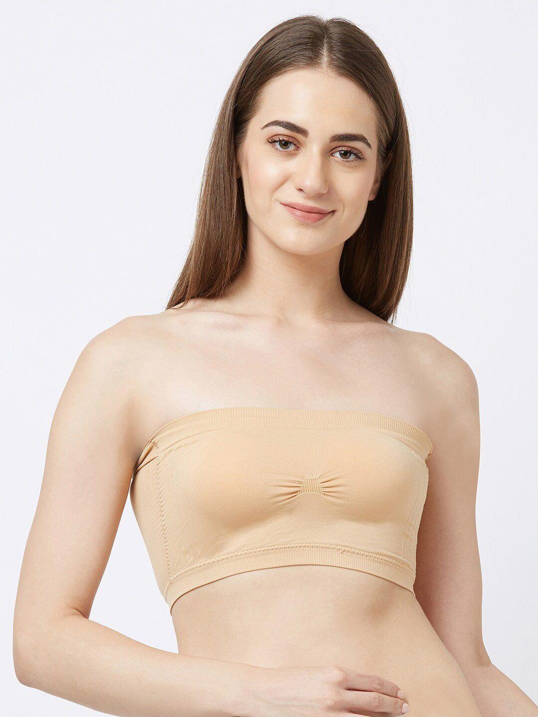 noira non-wired all day comfort half coverage lightly padded bandeau cotton bra