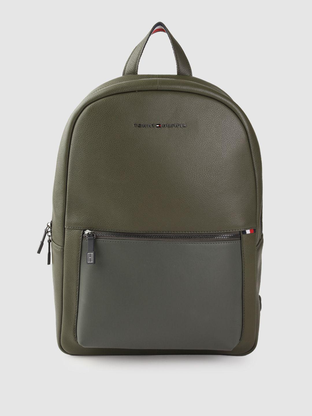 tommy hilfiger unisex leather backpack