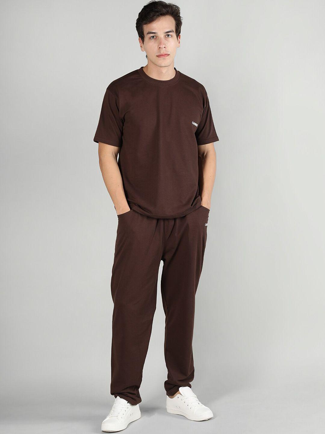 chkokko men t-shirt & trouser tracksuit