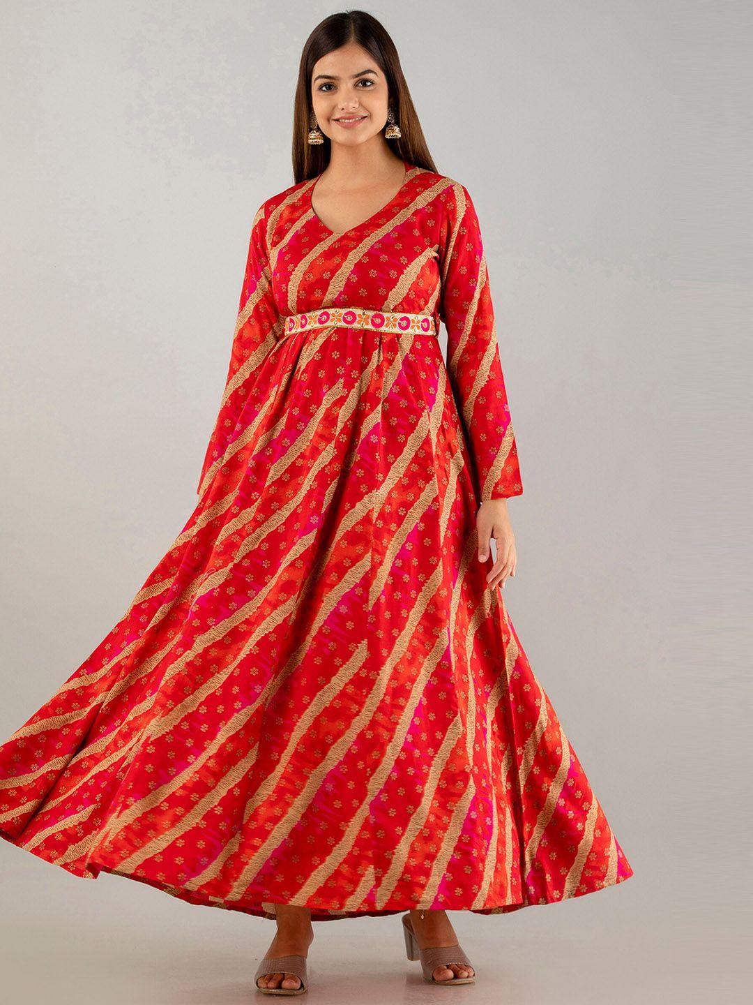 kalini printed anarkali maxi dress