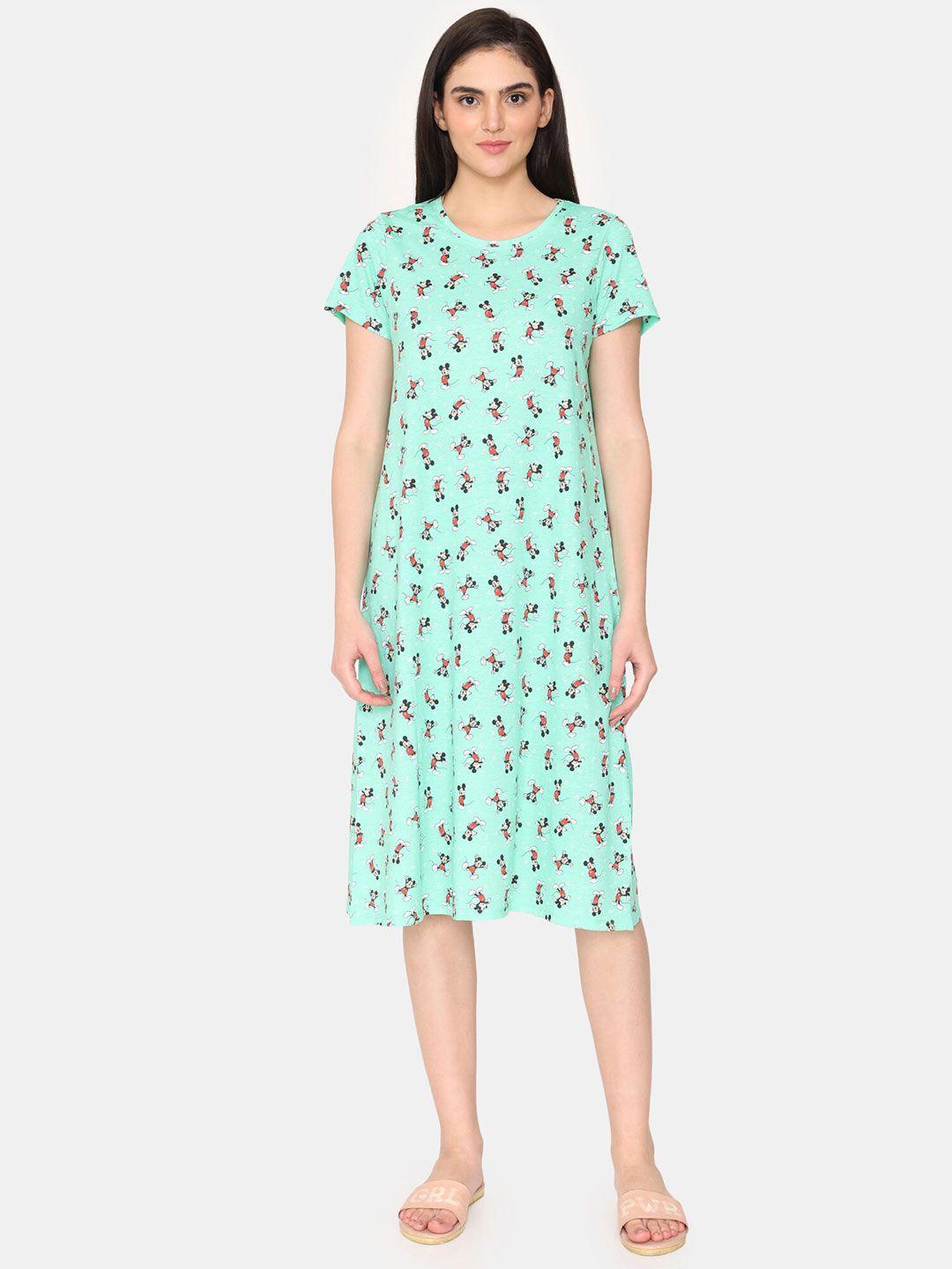 rosaline by zivame mickey mouse printed t-shirt nightdress