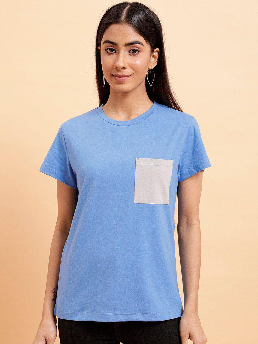 mint street round neck half sleeve pure cotton pockets t-shirt