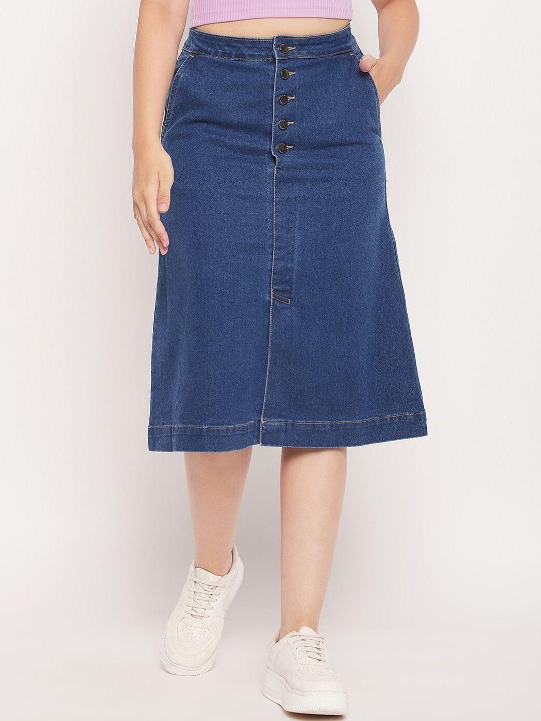 madame cotton a-line midi-length skirt