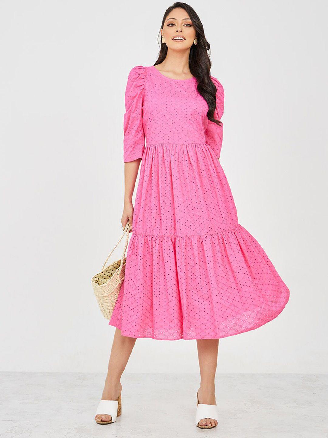 styli self design fit & flare midi dress