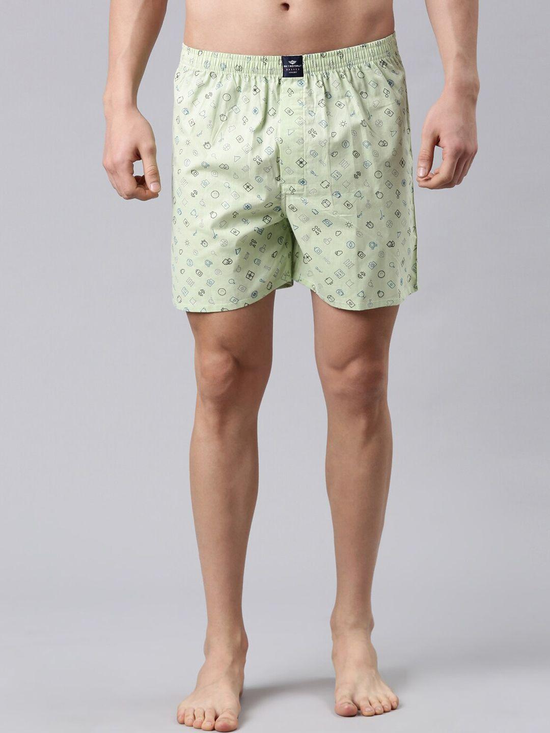 metronaut men printed pure cotton boxers