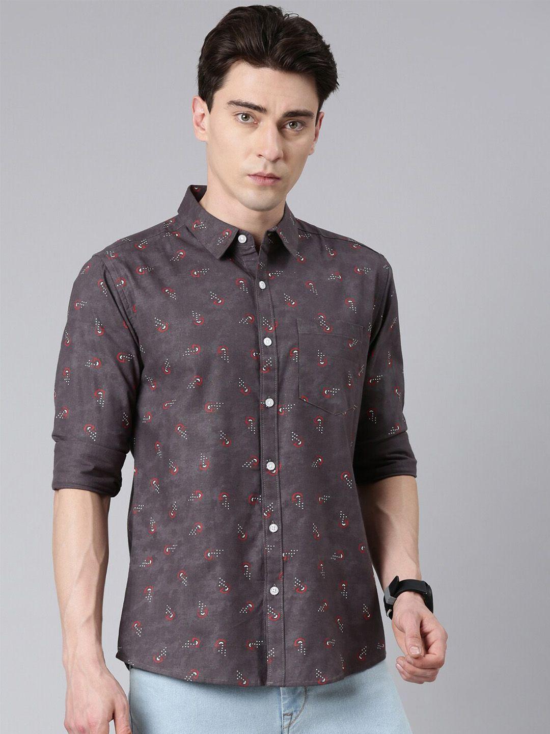 metronaut slim fit conversational  printed cotton casual shirt