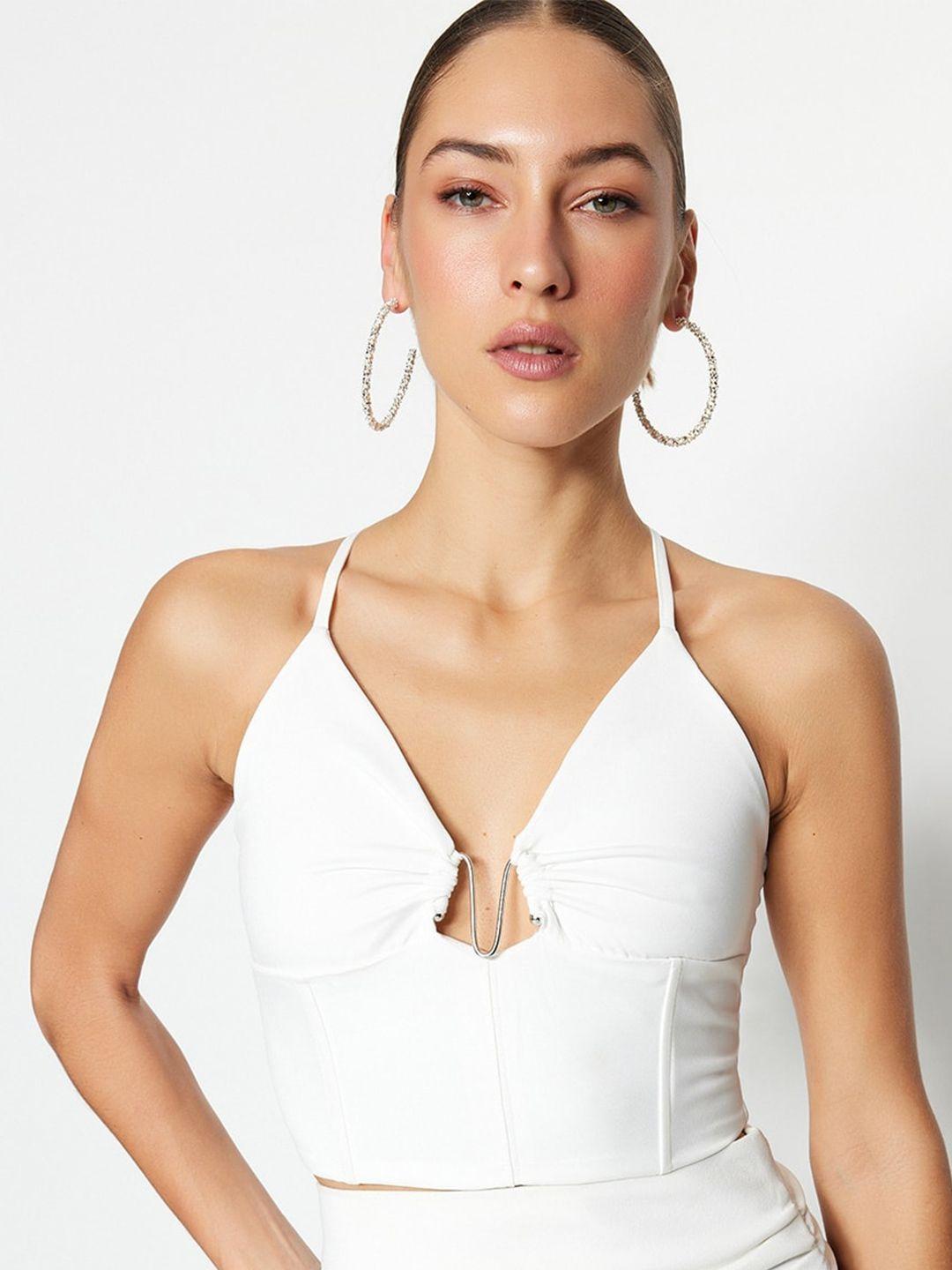 trendyol shoulder straps bralette crop top