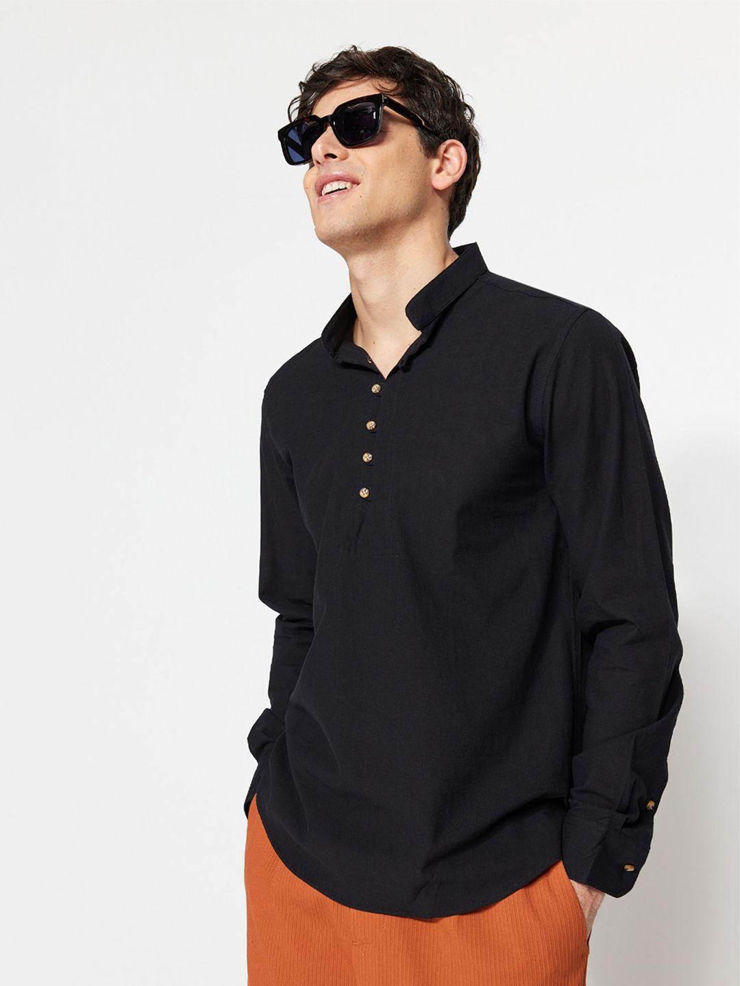 trendyol mandarin collar contemporary opaque casual shirt