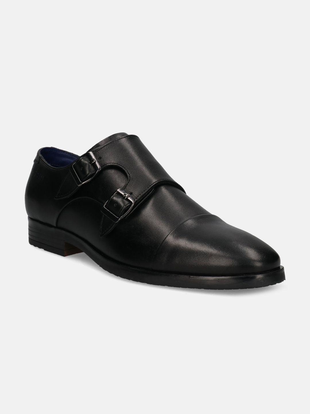 bugatti men solid leather monks