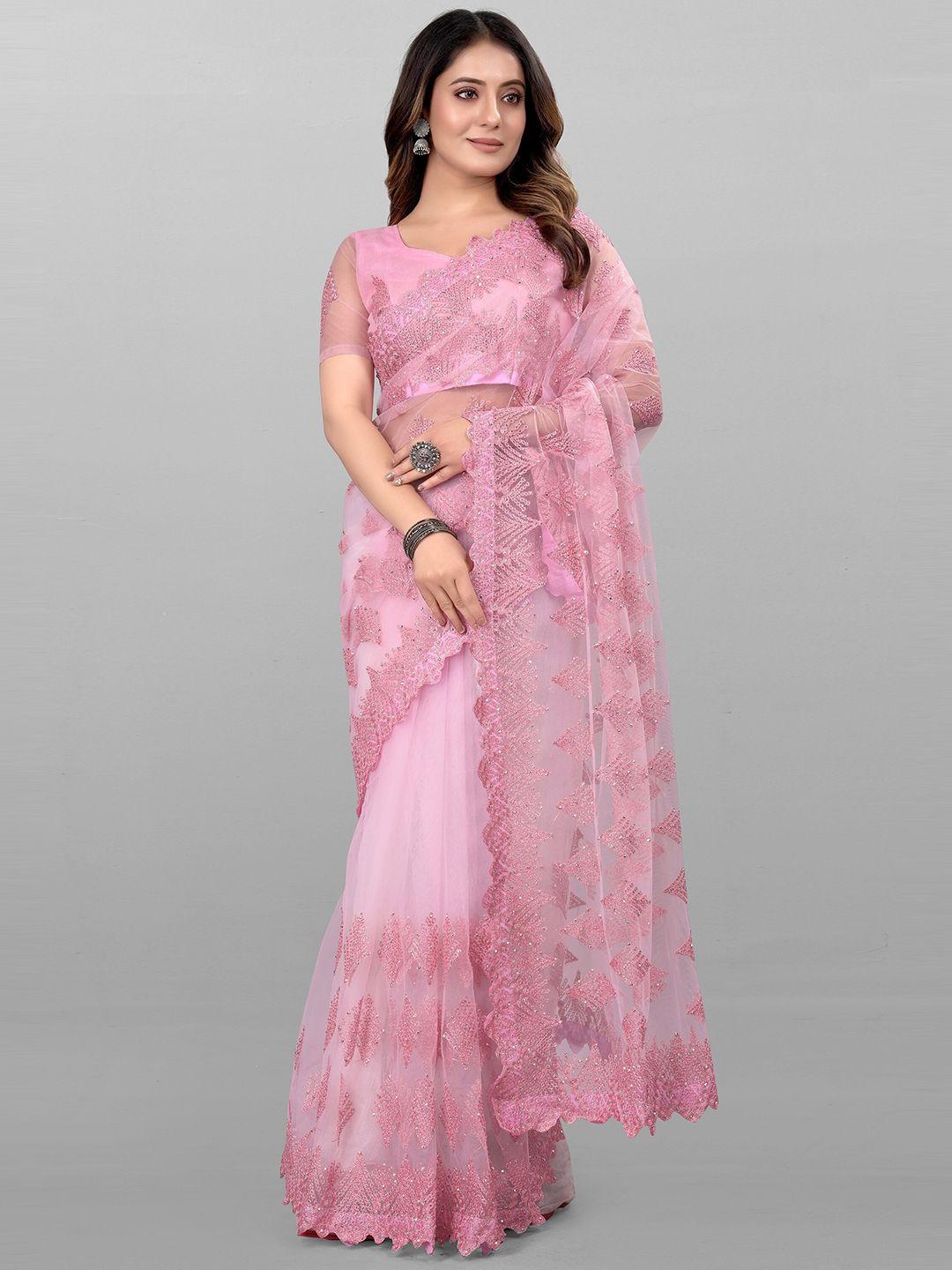 jsitaliya sequin embellished net saree