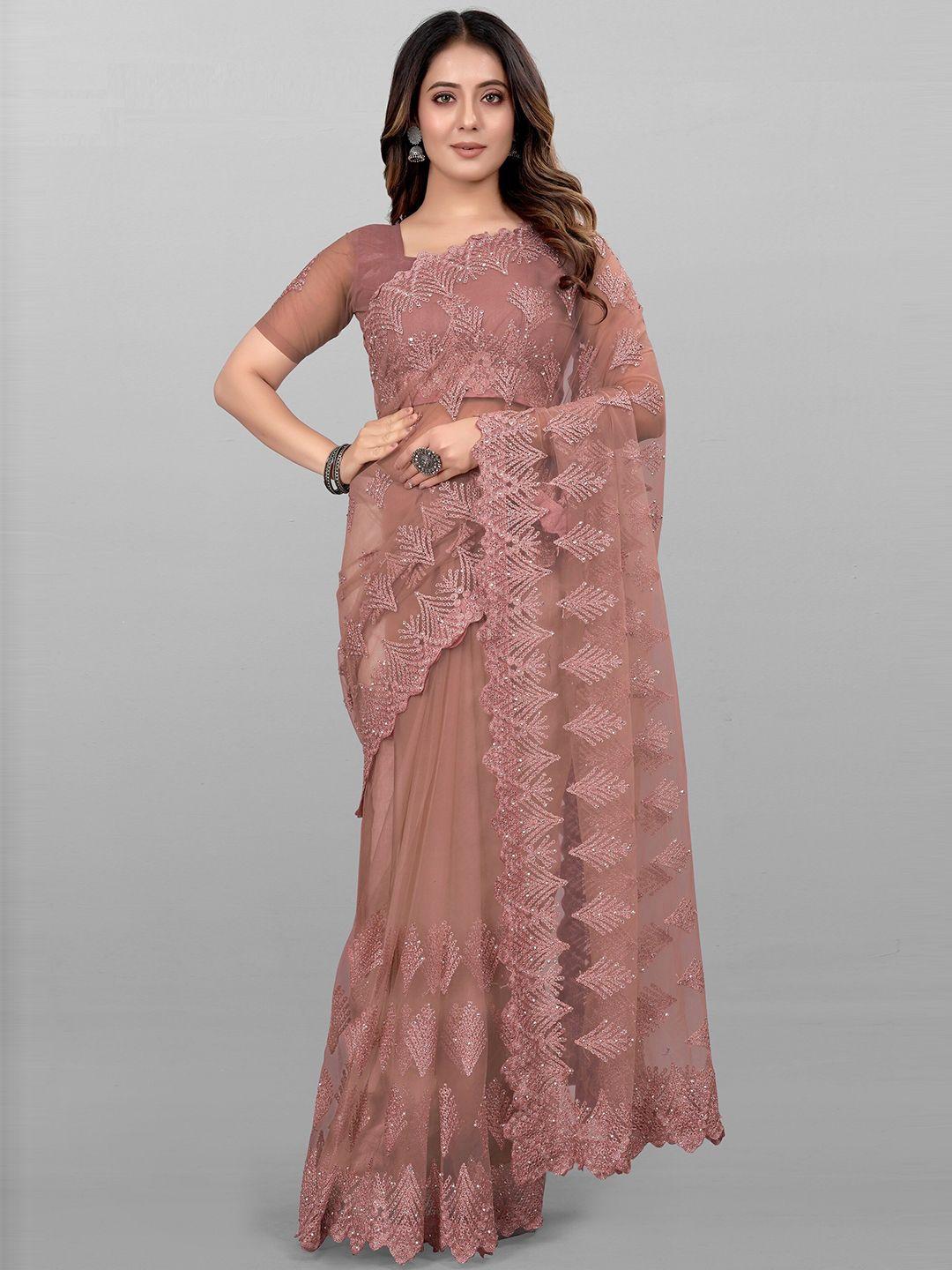 jsitaliya sequin embellished net saree