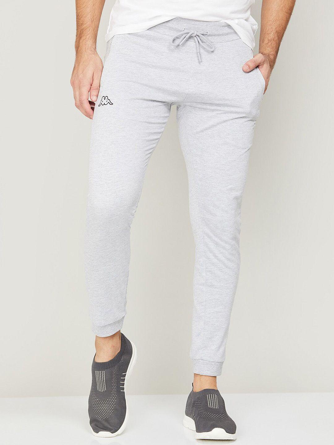 kappa men mid-rise slim fit cotton joggers