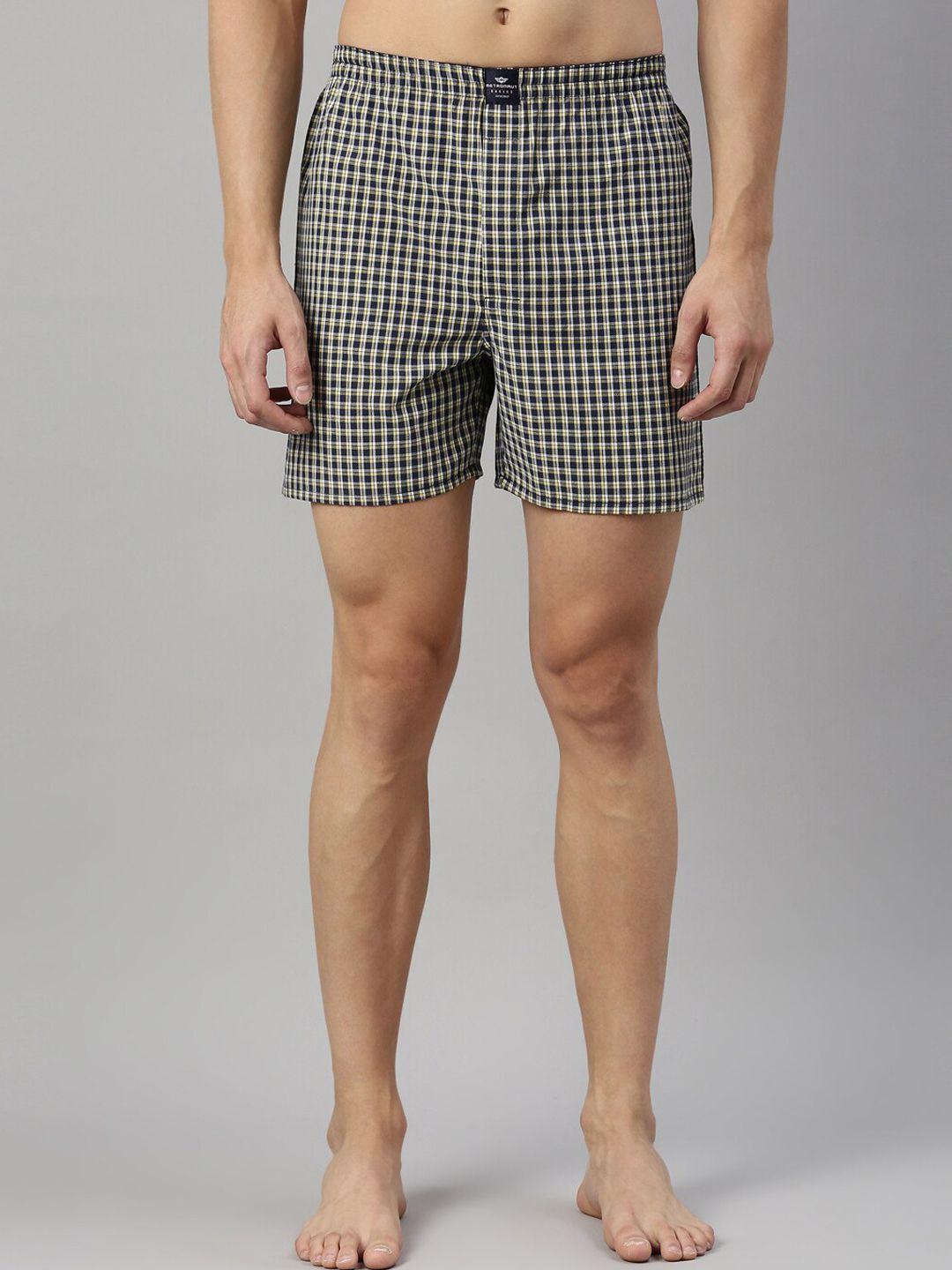 metronaut men checked pure cotton boxers