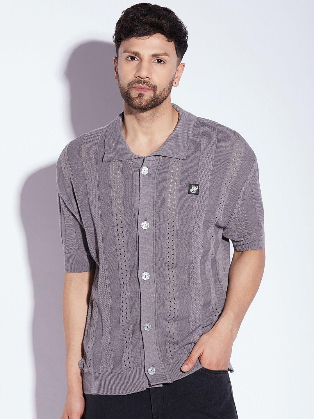 fugazee relaxed-fit boxy cotton casual shirt