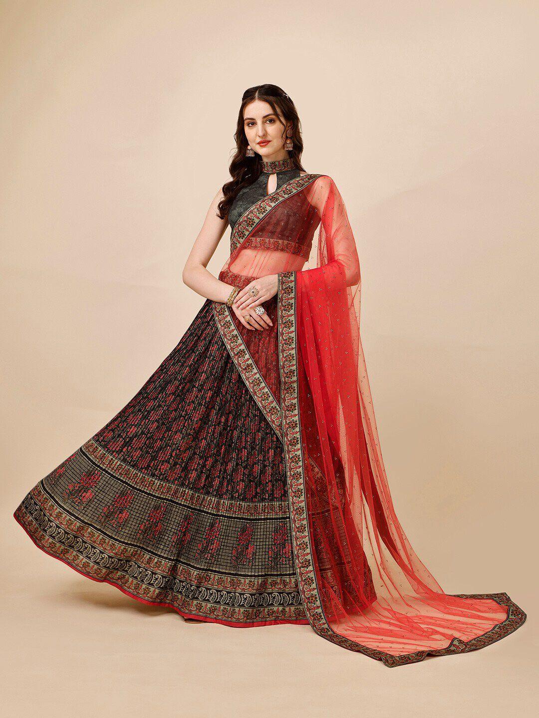 saptrangi printed ready to wear lehenga & blouse with dupatta