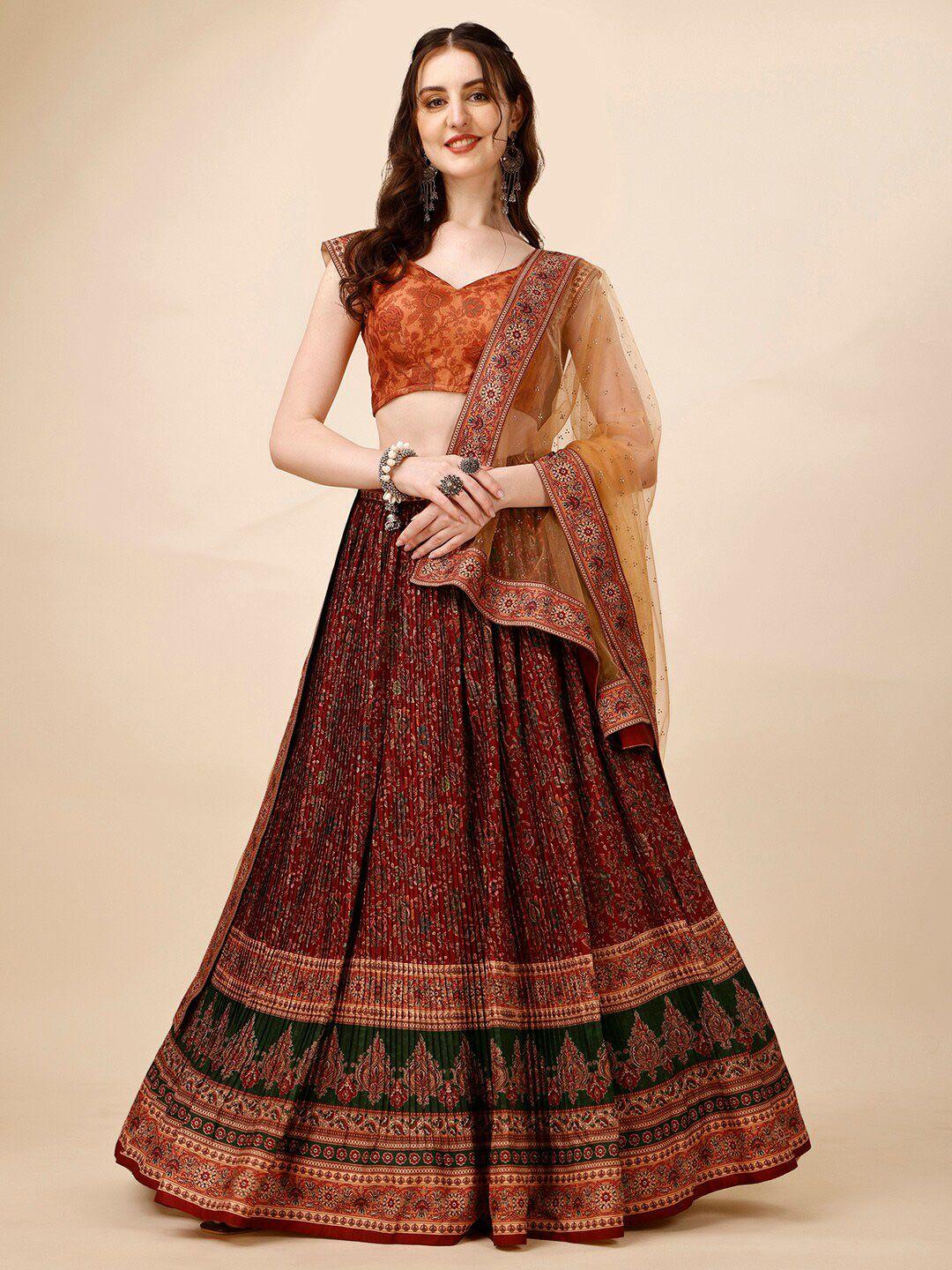 saptrangi printed ready to wear lehenga & blouse with dupatta