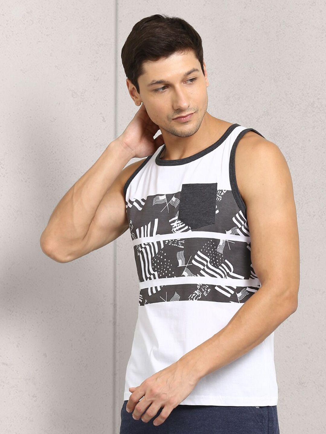 metronaut men printed cotton sleeveless t-shirt