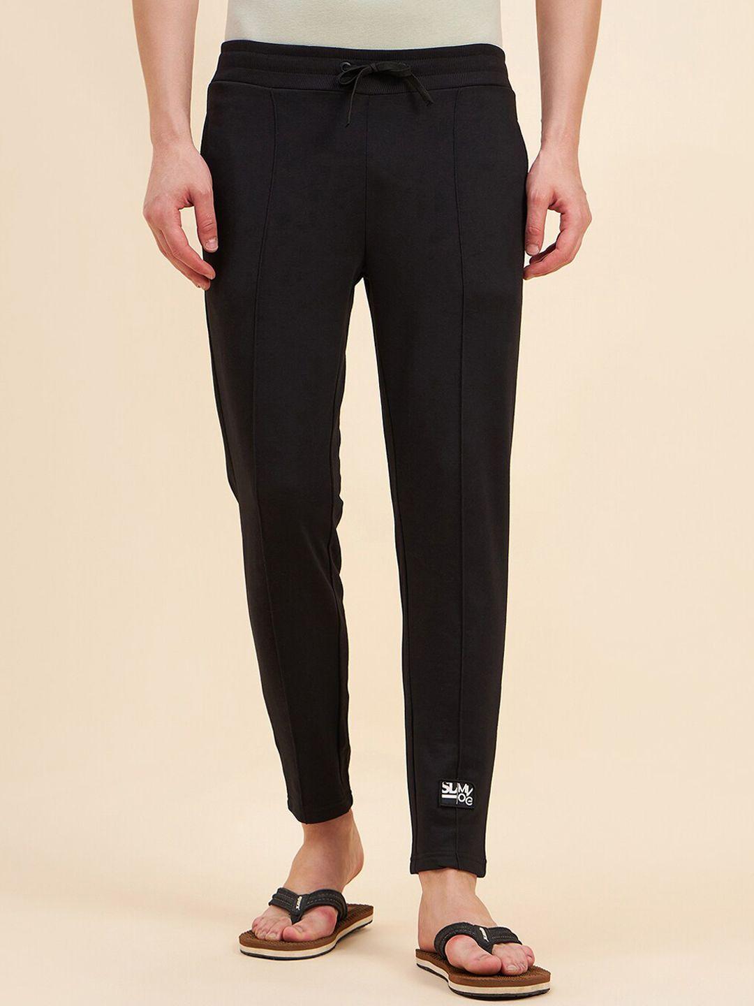 sweet dreams men black inner elastic straight lounge pants