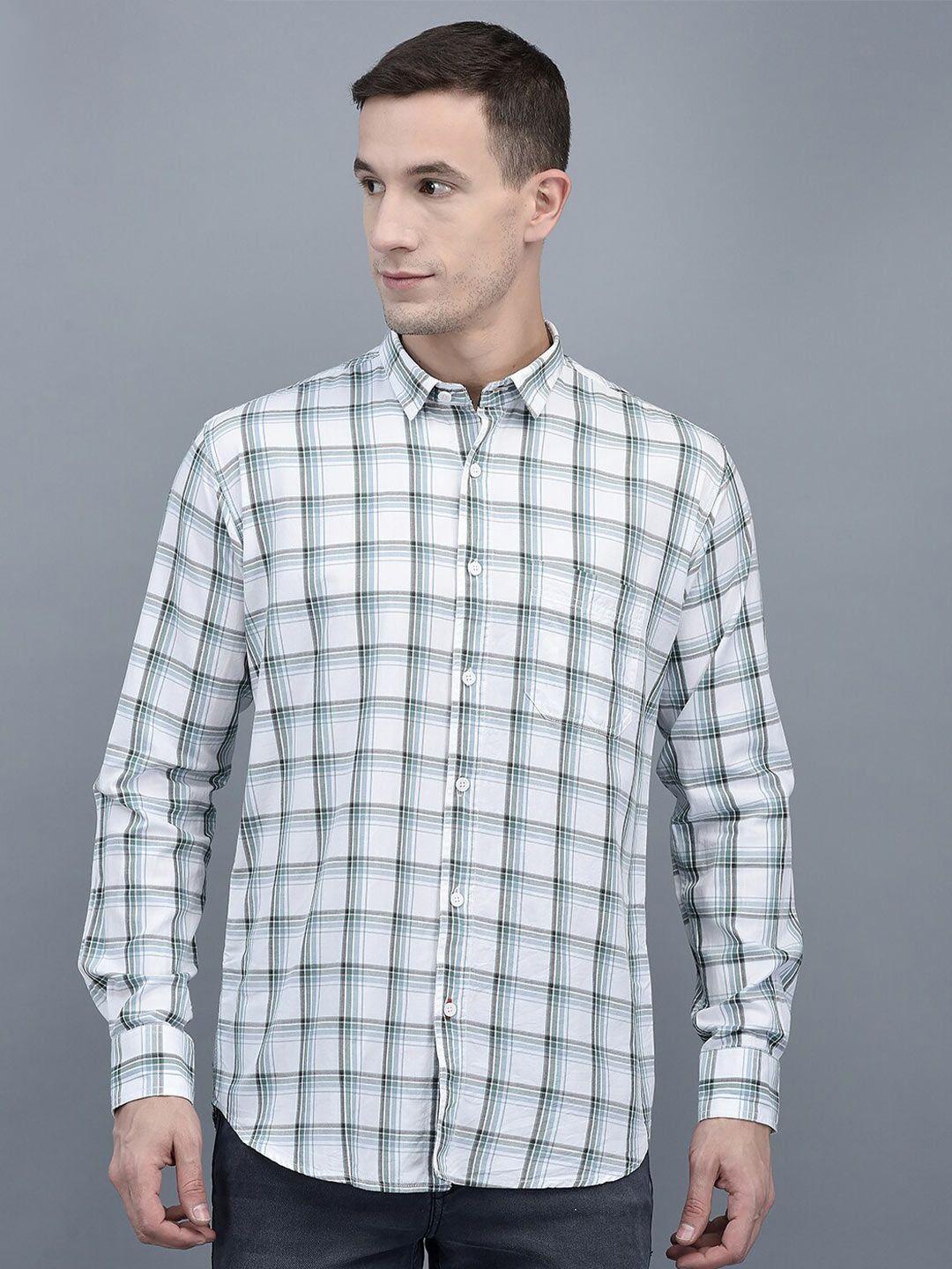 cobb slim fit tartan checked cotton casual shirt