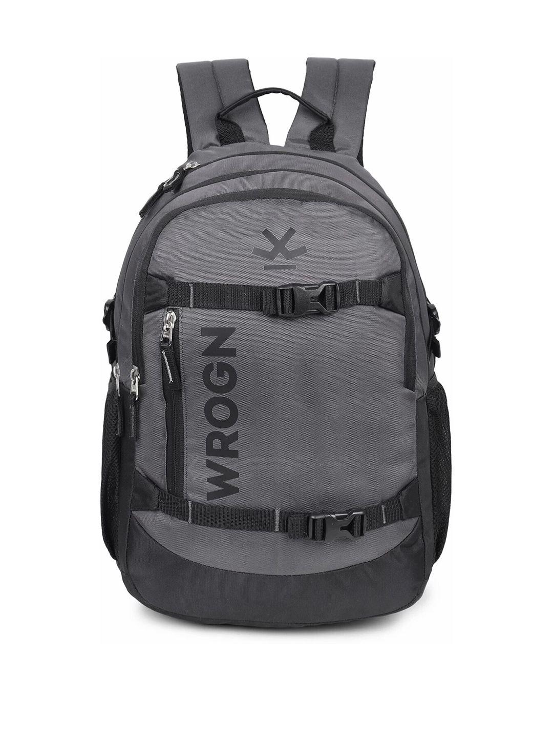 wrogn water resistant brand logo backpack with shoe pocket