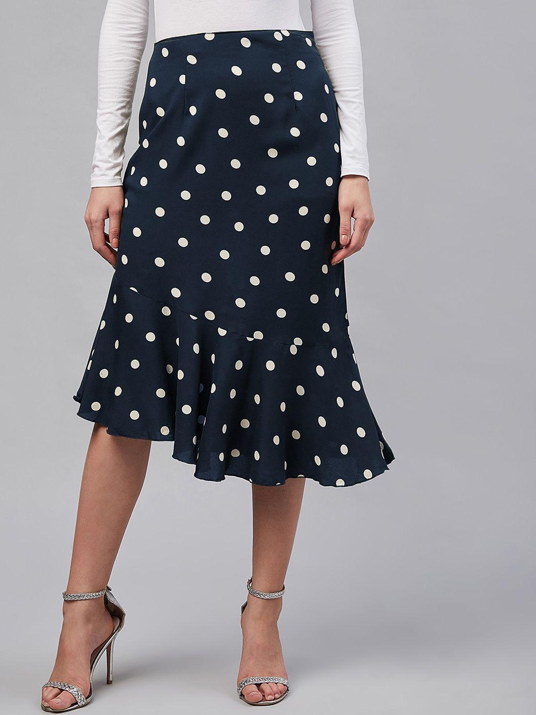 marie claire printed flared skirt