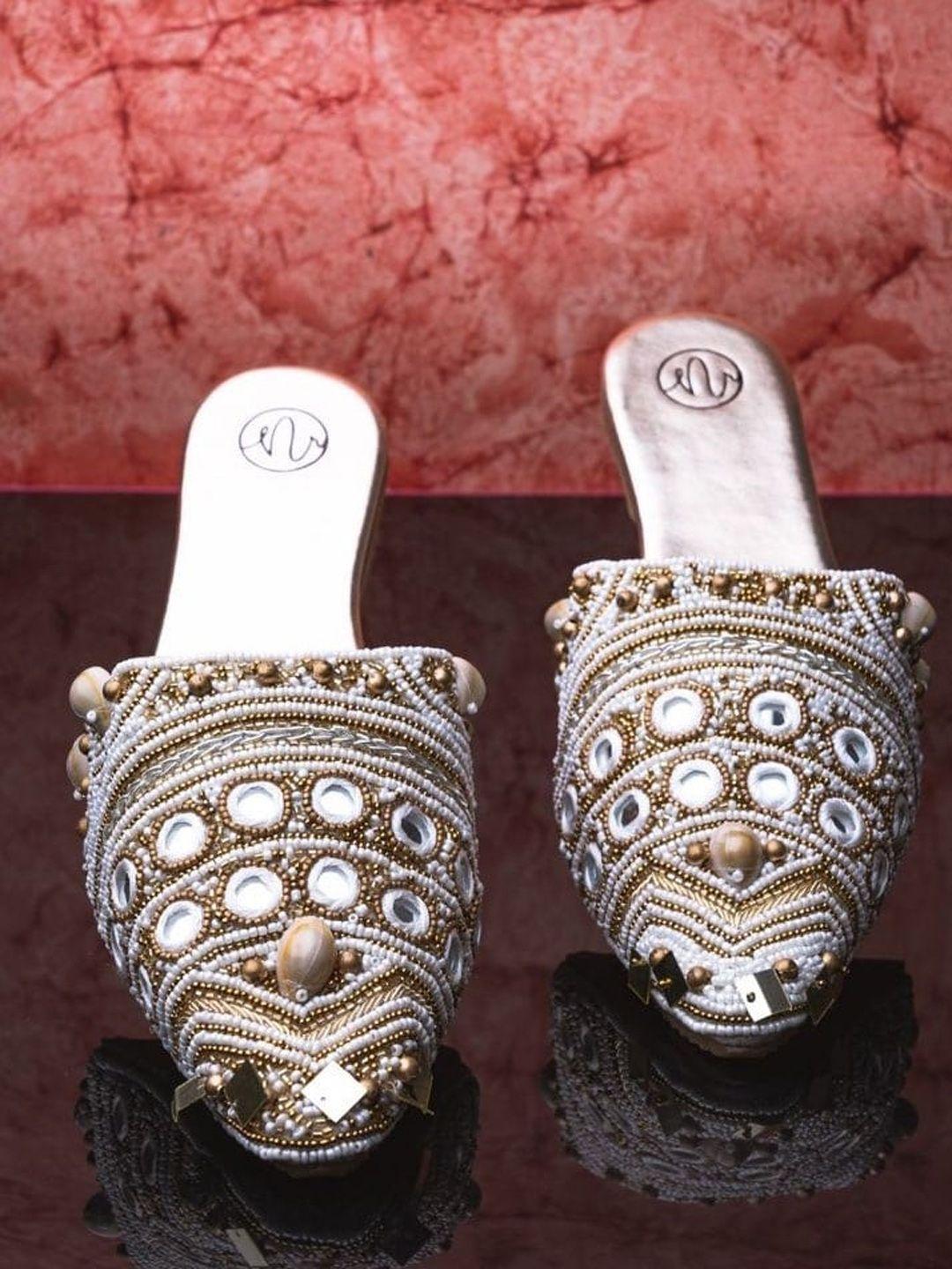 nr by nidhi rathi embellished ethnic mules