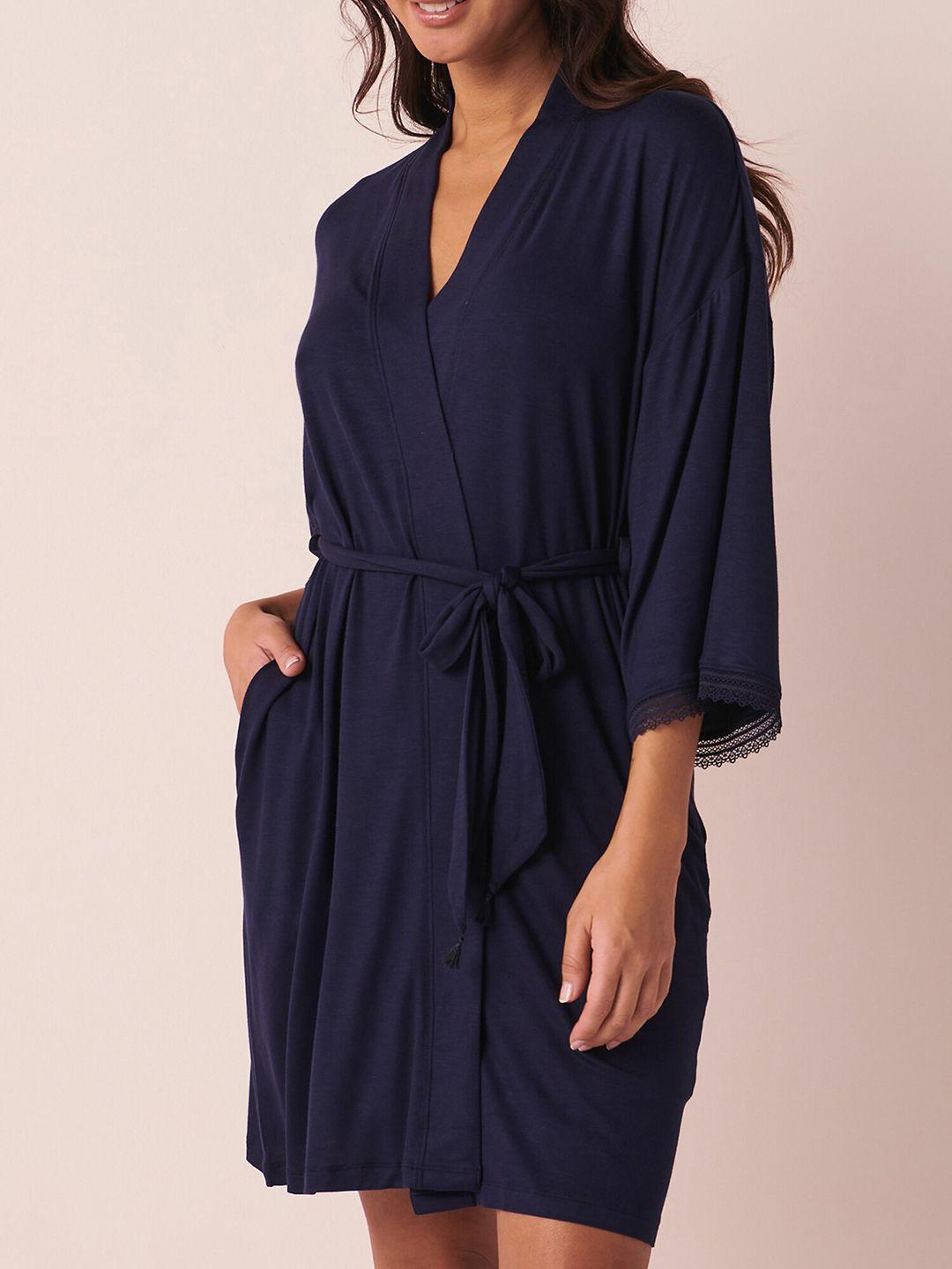 la vie en rose women shawl collar robe