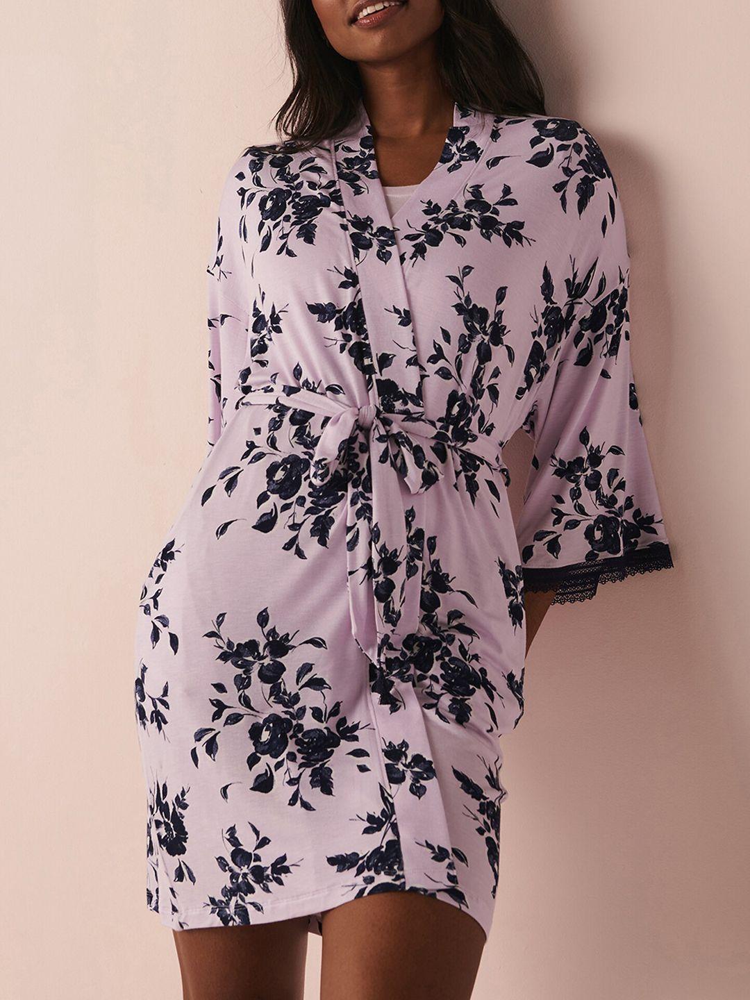 la vie en rose women floral printed robe