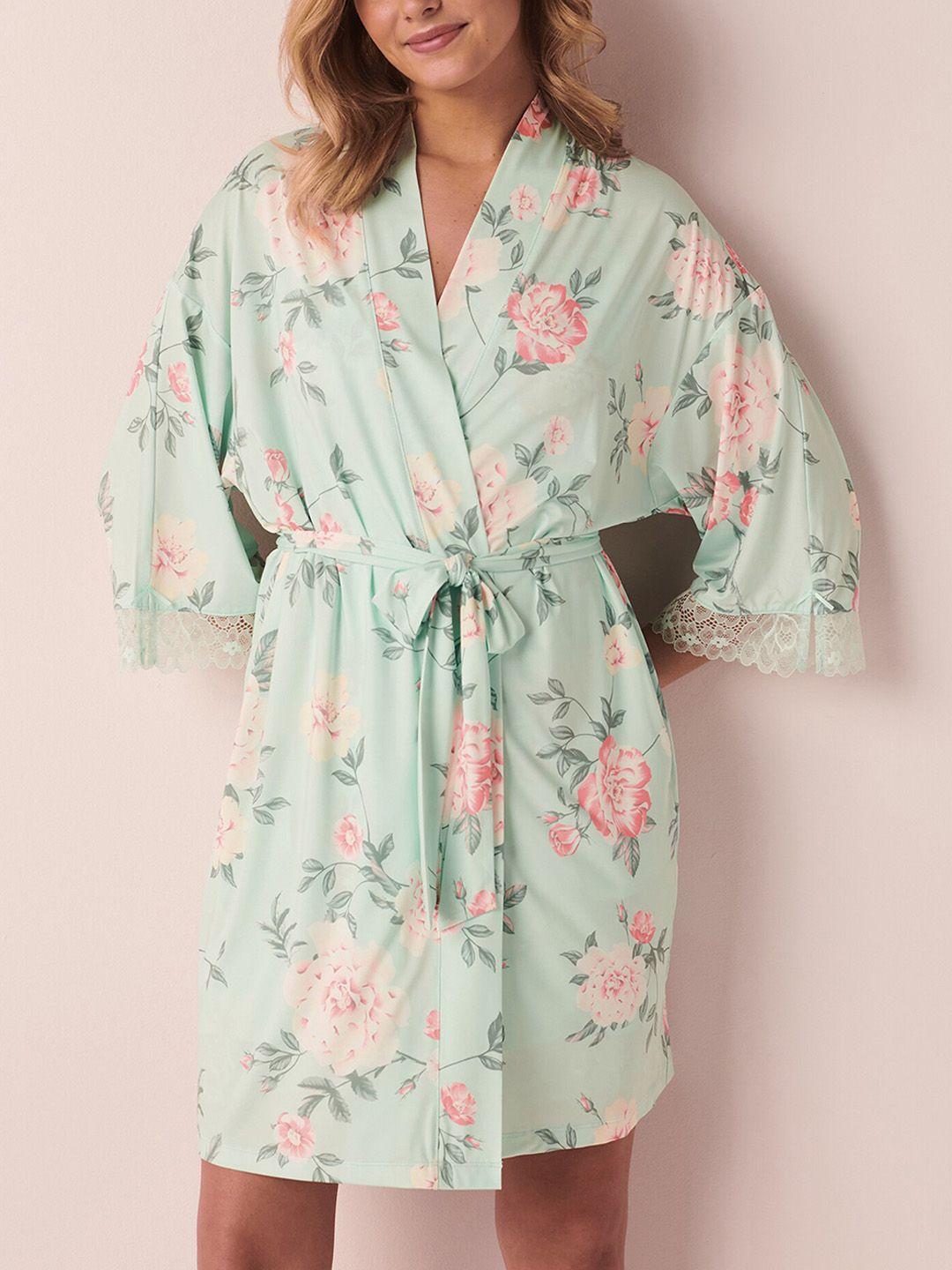 la vie en rose women floral printed robe