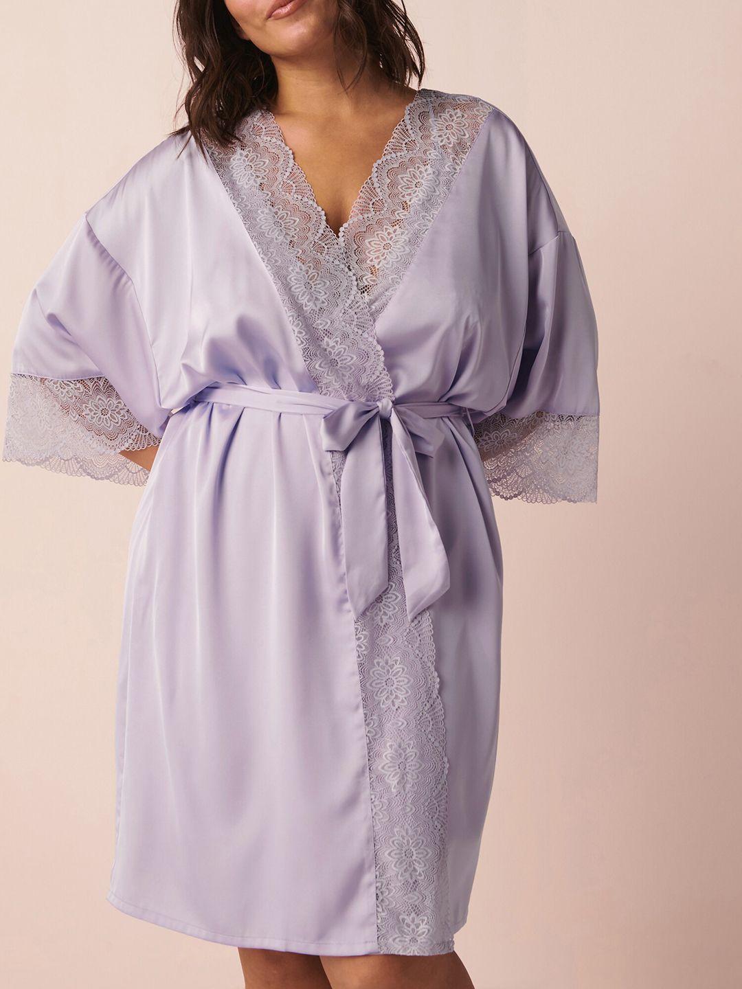 la vie en rose women shawl collar robe