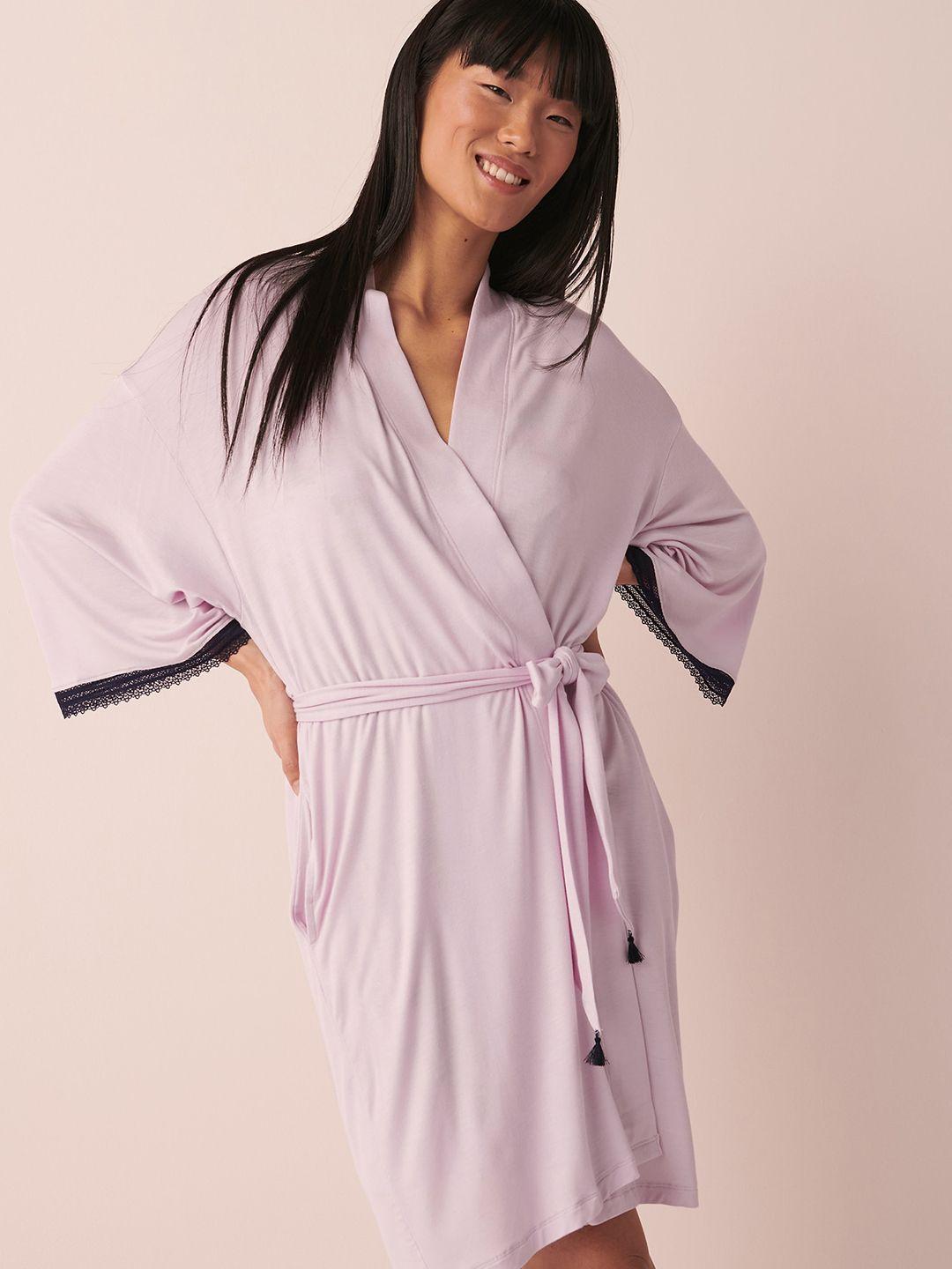 la vie en rose women shawl collar robe