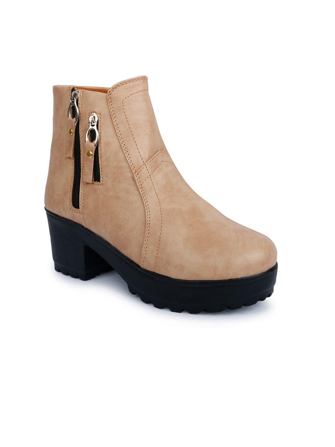 ophelia women mid top platform heel regular boots