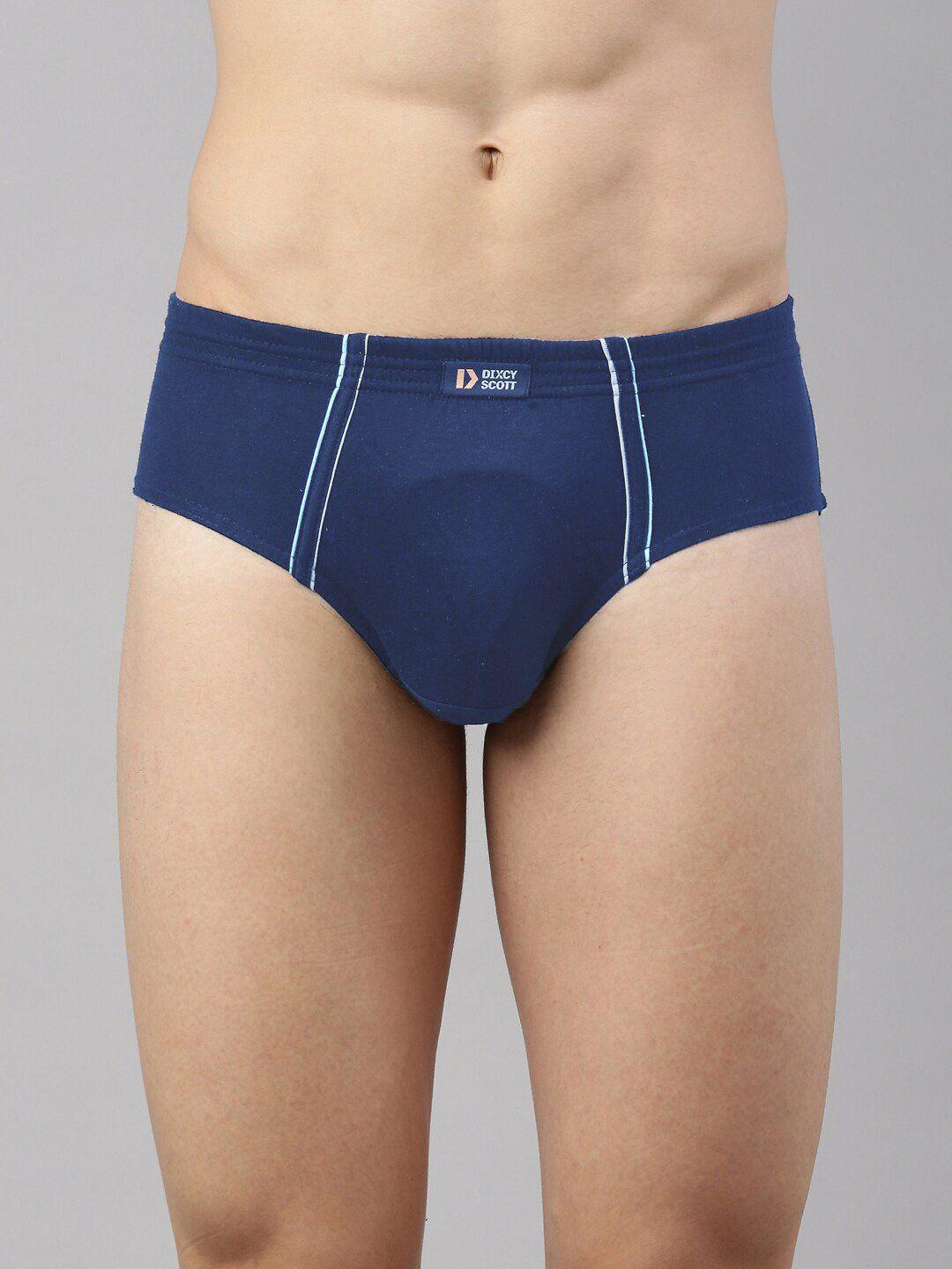 dixcy scott men mid-rise pure combed cotton basic briefs