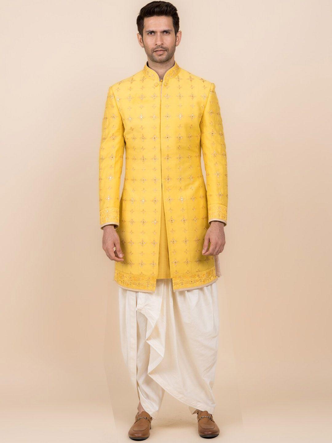 tasva embroidered sherwani set