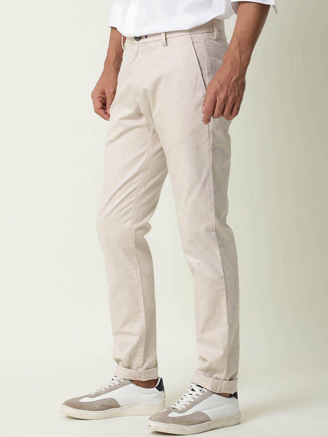 rare rabbit men mid-rise slim fit trousers